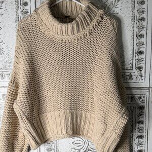 Chunky Knit Free People Sweater Cowneck